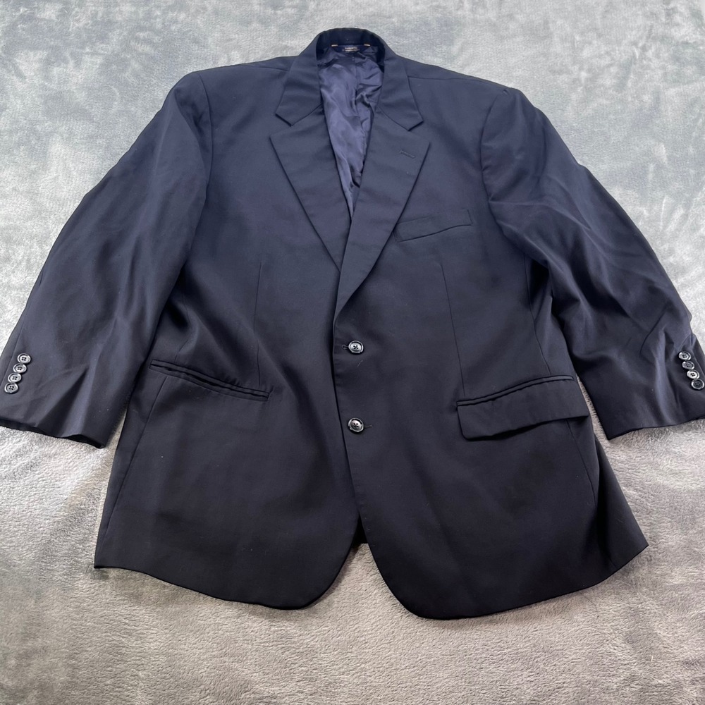 Brooks Brothers 1818 Madison Navy Blue Wool Blazer Sport Coat 46R Made in USA